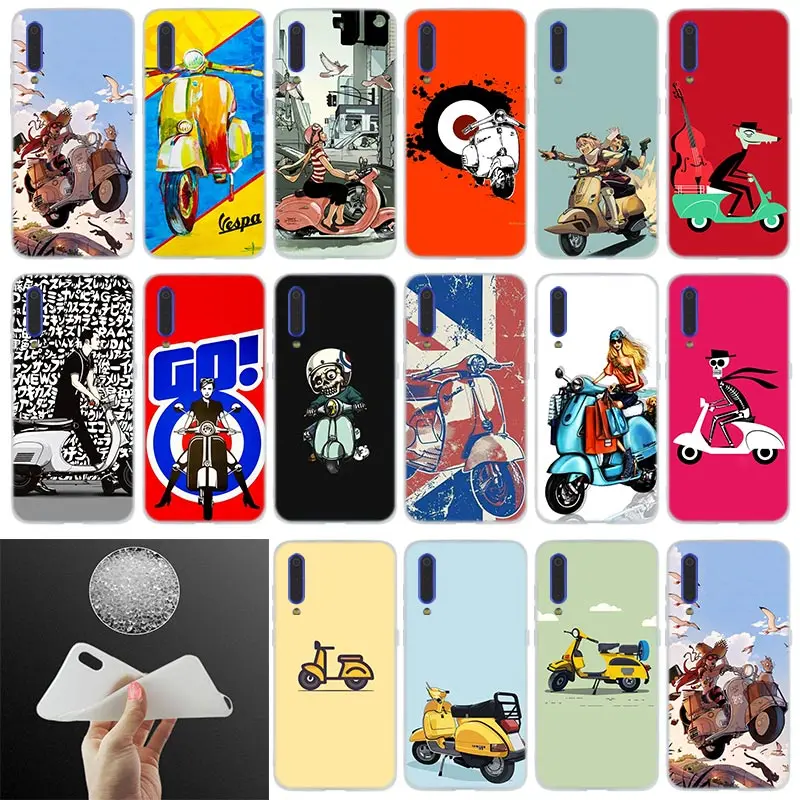 

Silicone Phone Case Vespa Scooter For Xiaomi 9 se 8 lite 6X 5X Mi a1 a2 A3 Lite f1 Max 3 redmi 7a Note 7 pro 6 5 go Cover