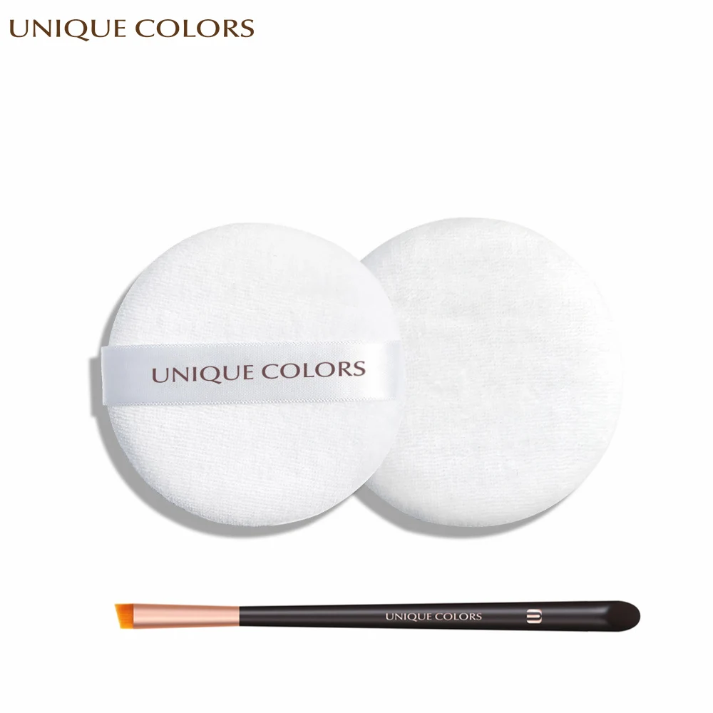 

3Pcs Makeup Sponge Set 2Pcs Cotton Powder Puff For Face Foundation Cosmetics Tools With 1Pcs Eyebrow Eye Angled Makeup Brush