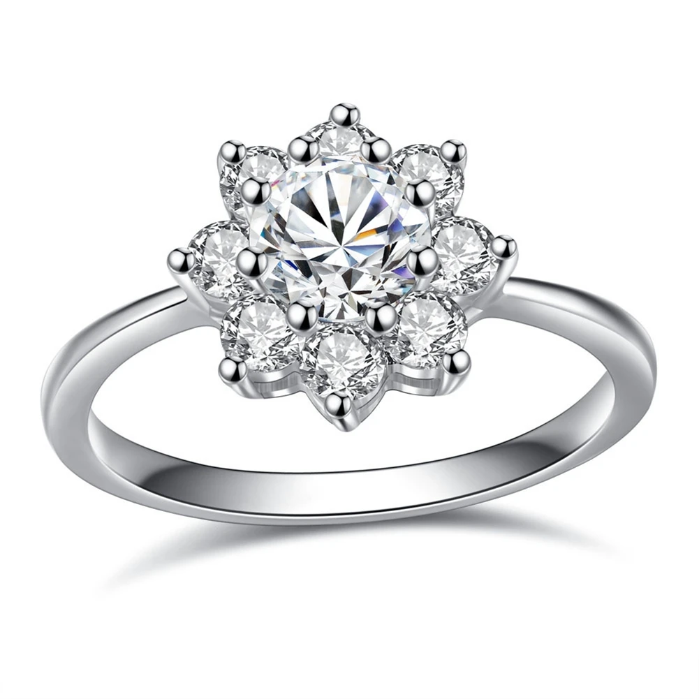 

Fashion jewelry silver Ring Fine 925 ring Classic Flower Fashion