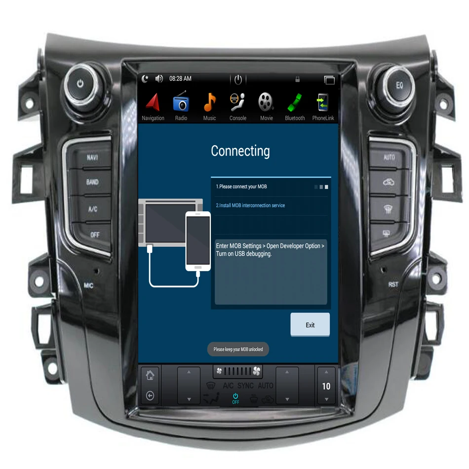 Best Android Tesla style Car GPS Navigation no DVD Player For NISSAN NP300 Navara 2014+ multimedia tape radio recorder head unit PAD 4