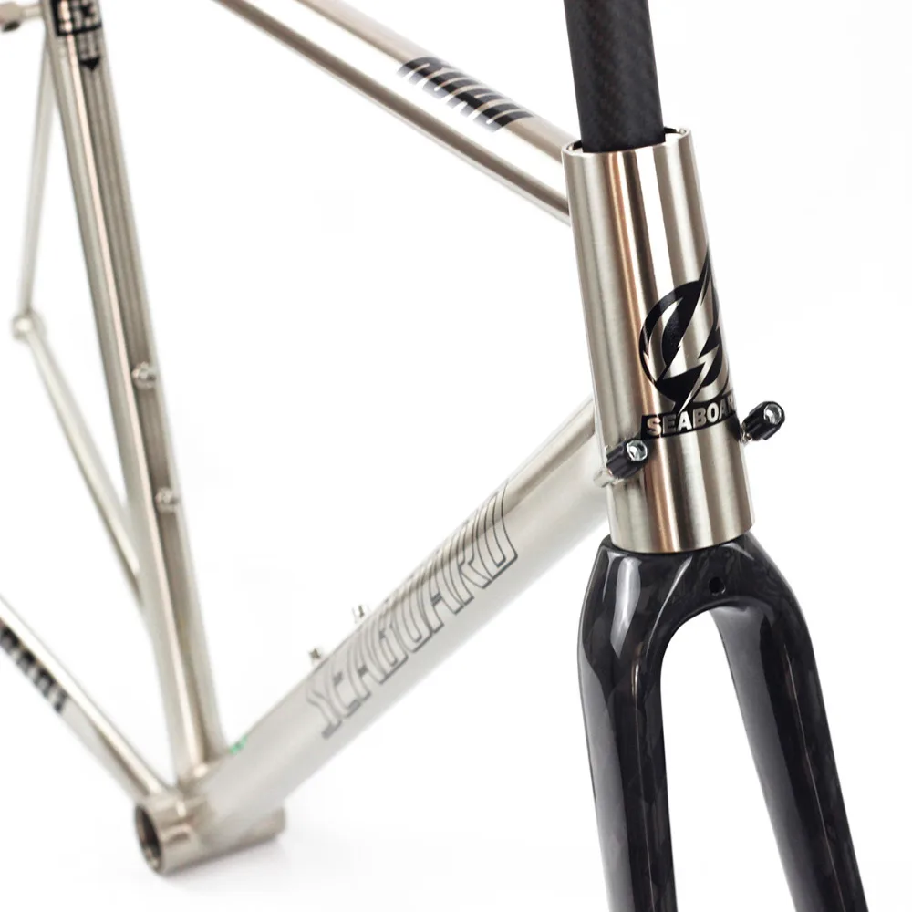 Perfect Seaboard CR-MO Steel Road Bike Frame Carbon Fork 700C Classic Chrome Frameset Tapered Brush Silver 4130 Heat Treating 3 Perfect Seaboard CR-MO Steel Road Bike Frame Carbon Fork 700C Classic Chrome Frameset Tapered Brush Silver 4130 Heat Treating 3