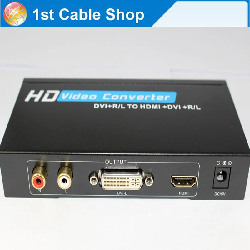 Buy New arrival L/R Audio+DVI to HDMI DVI converter
