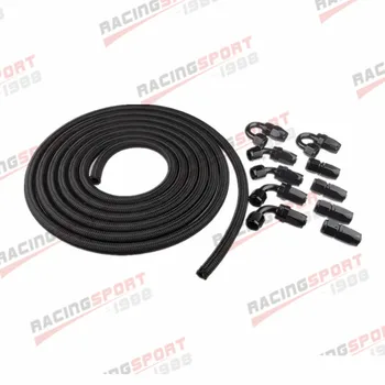 

4AN AN4 -4AN Nylon Braided Oil/Fuel Hose + Fitting Hose End Adaptor Kit