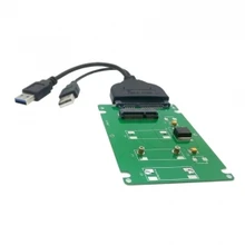 30pcs lots USB 3 0 to SATA 22pin 2 5 Hard Disk mSATA SSD to 7mm