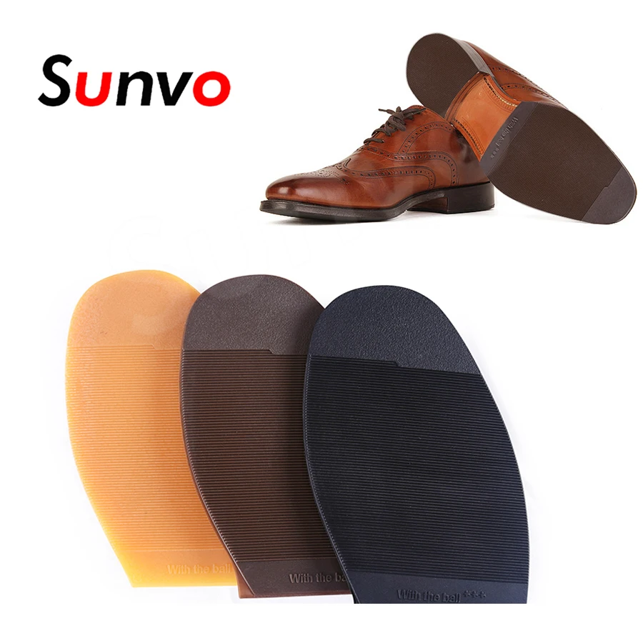 

Sunvo Anti Slip Outsoles Rubber Shoe Sole for Leather Business Shoes Repair Forefoot Pads Soles Bottoms Grip Outsole Insert Pad