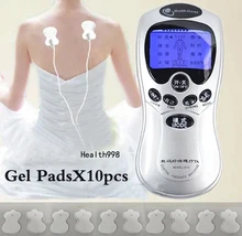 10pcs pads Blue LCD Electronic Full Body Slimming Massager Burn font b Fat b font Pain