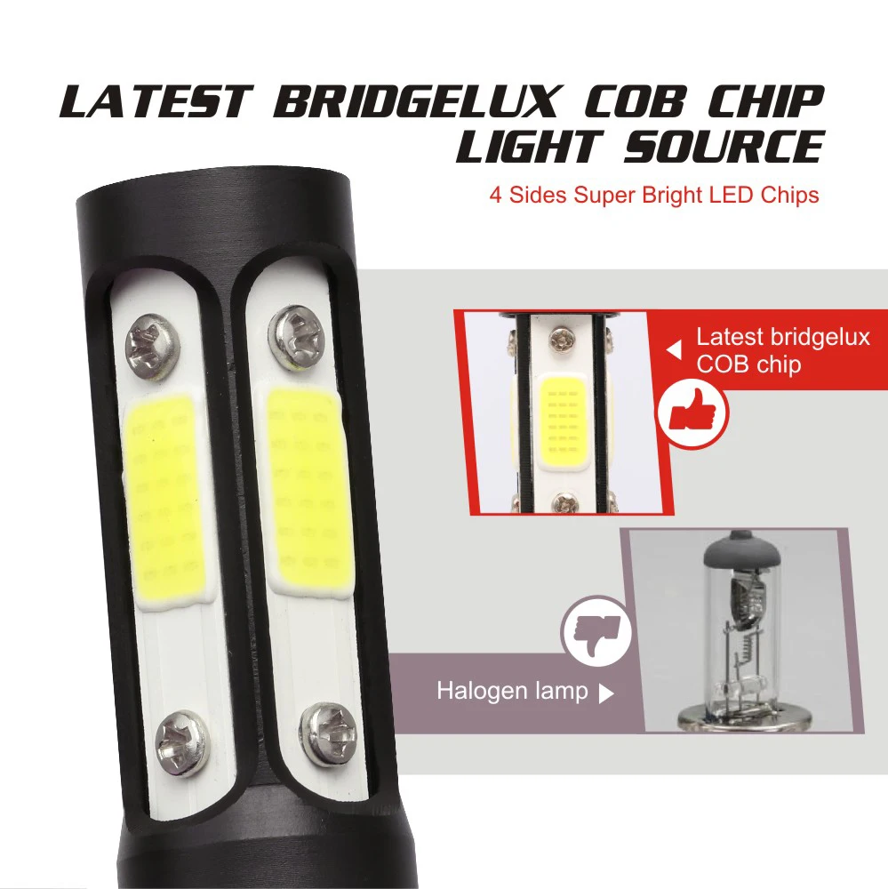 4 стороны люмен COB 100W 12000lm светодиодный лампы H4 H7 H11 H13 HB3 9005 HB4 9006 9004 9007 Автомобильная
