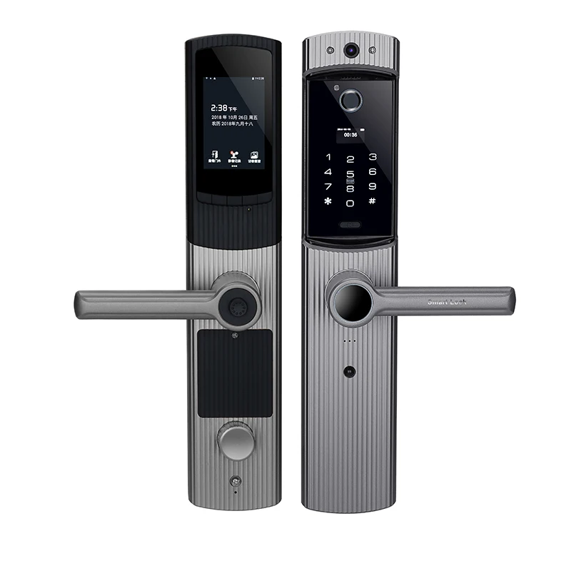 Смарт-Cerradura дверной замок с Wi-Fi дверной видео глазок Камера пароль отпечатка пальца электронный замок для просмотра пульт дистанционного управления дверным APP разблокировка