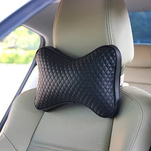 1 пара из искусственной кожи, подголовник для автомобиля, подголовник для шеи, безопасность, сиденье, поддержка, хлопок, Автомобильная подушка для головы, подушка для шеи, аксессуары для автомобиля