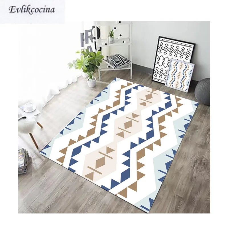 Us 40 89 36 Off Free Shipping Small Triangles Waves Carpet Room Area Rug Floor Mat For Living Room Bedroom Rectangle Tapete Para Sala Alfombra In