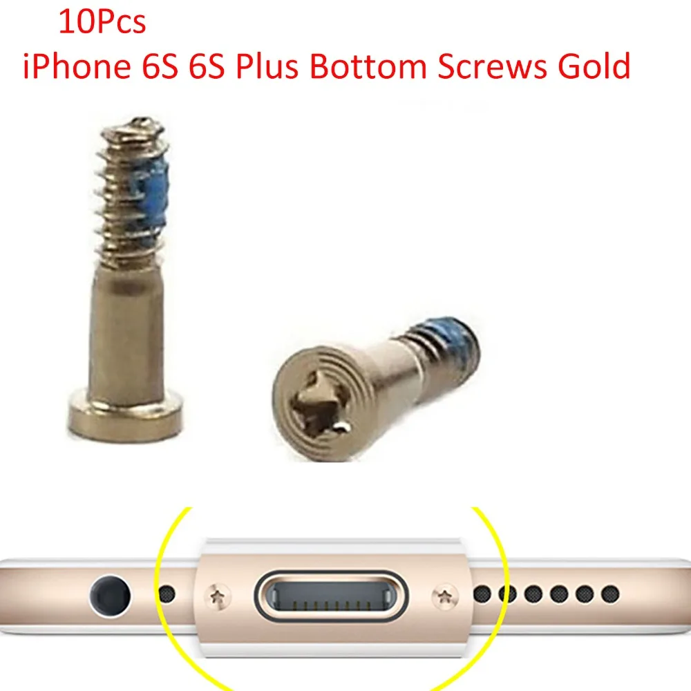 10 шт. нижние винты Pentalobe Замена Набор золотых винтов для iPhone 6S &amp Plus | Обустройство