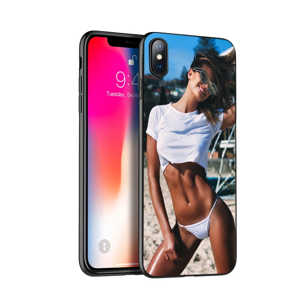 Black tpu case for iphone 5 5s SE 2020 6 6s 7 8 plus x 10 cover XR XS 11 pro MAX Sexy Body Girls Design Painted | Мобильные телефоны