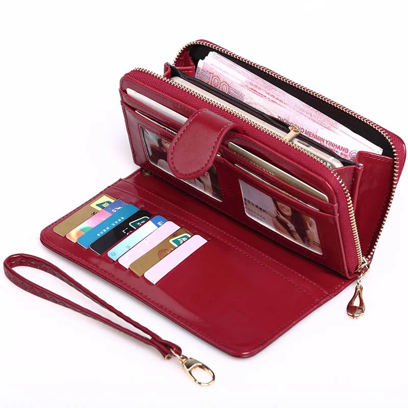 

Baellerry Yellow Wallet Women Top Quality Leather Wallet Multifunction Female Purse Long Big Capacity Card Holders Purse Vallet