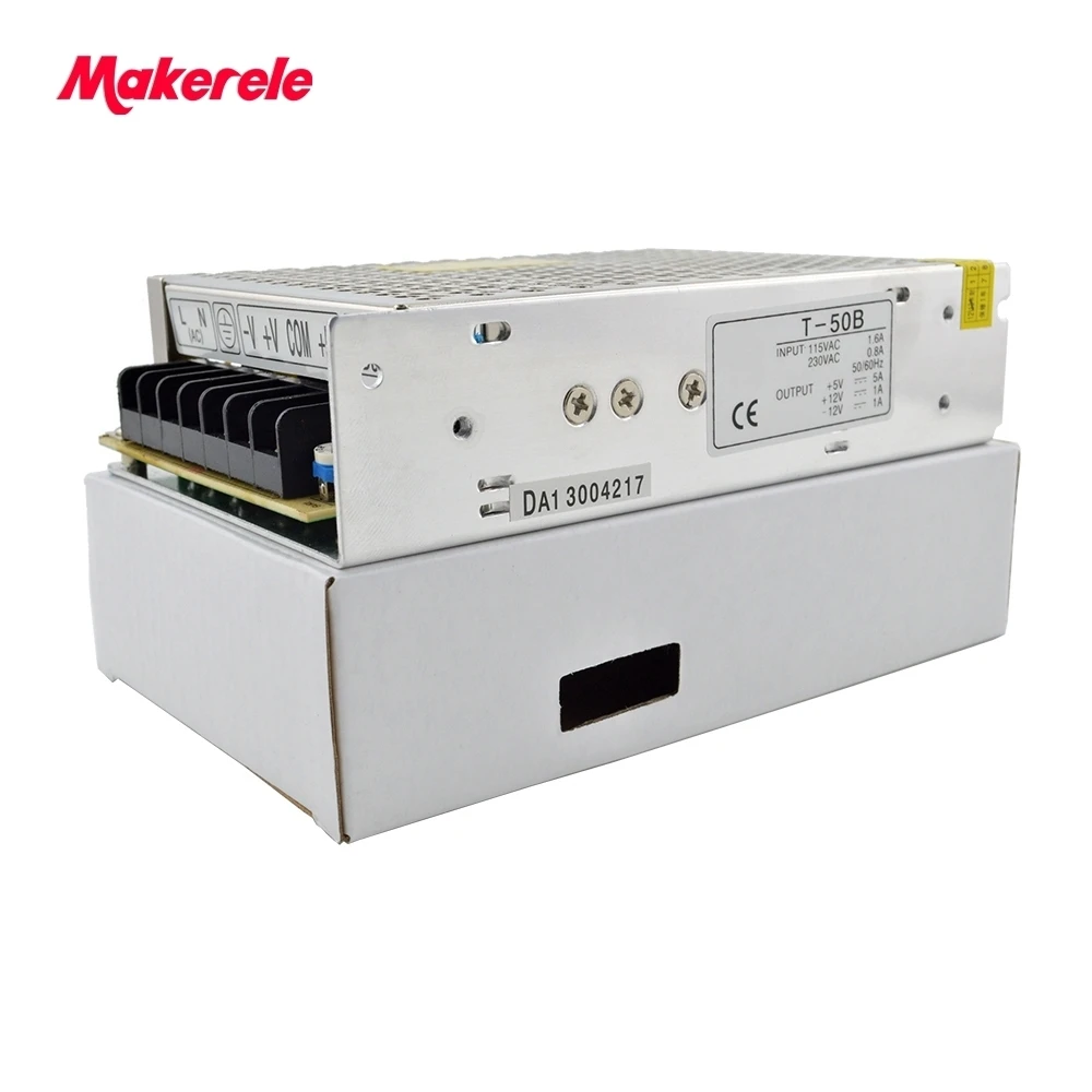 높은 품질 1 pc 새로운 dc 스위칭 전원 공급 장치 50W 5V 12V -5V 7A 1A ac-dc 전원 공급 장치 ac dc 컨버터 T-50A