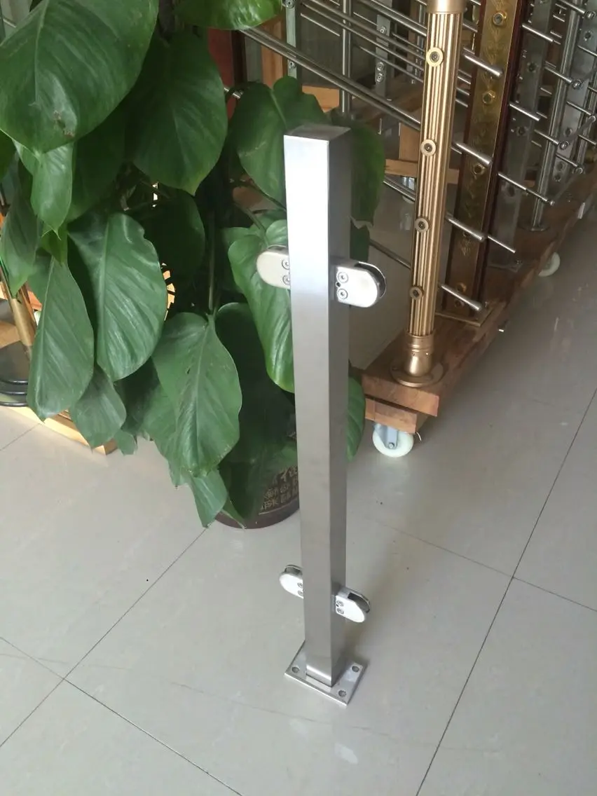 

freeshipping 950mm 304stainless steel for outdoor square pools with square glass holders without top holder