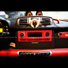 Для Benz Smart Fortwo из углеродного волокна, автомобильные интерьеры, модифицированные патчи, патч в панели управления из 3 предметов, 1 комплект, автомобильные наклейки