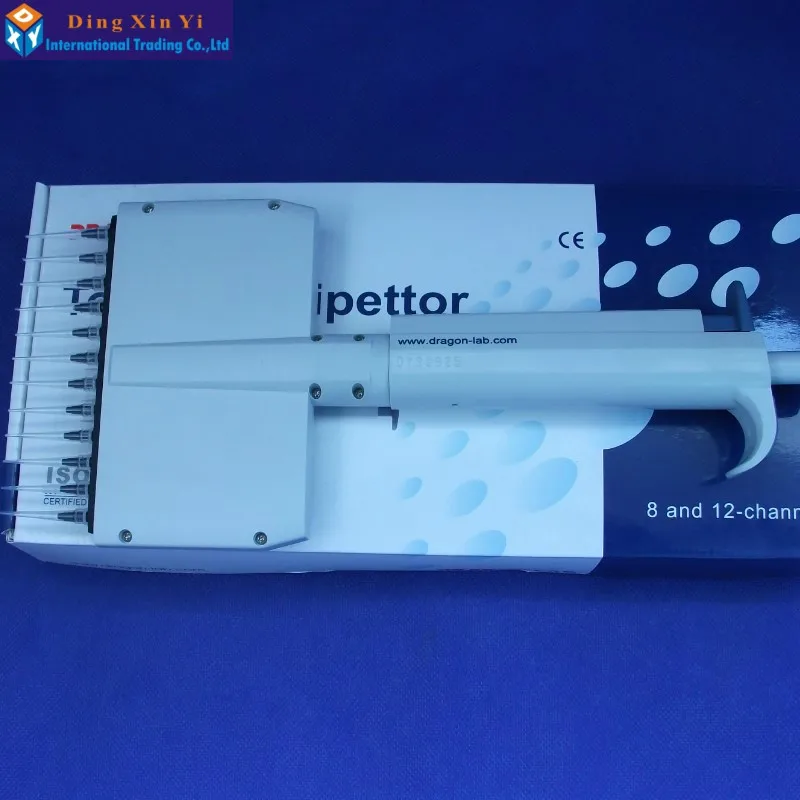 Dragonlab 12Channel Channel Manual Adjustable TopPette Pipette Pipettor Pipet,buy one get 1000 tips for free