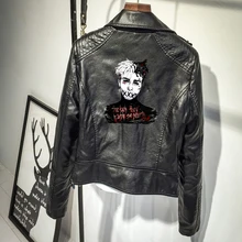 Frdun/Новая модная женская куртка из искусственной кожи на молнии, верхняя одежда, куртка, новинка, зимнее и осеннее пальто