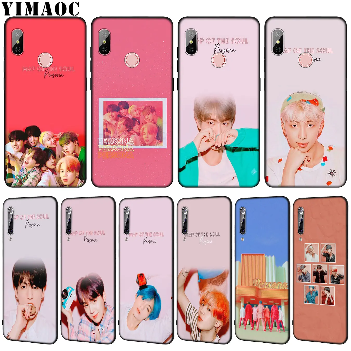 

YIMAOC Rap RM JIN SUGA JIMIN J HOPE V JUNG KOOK Soft Case for Xiaomi Mi 9 9T CC9 CC9E A3 PRO 8 SE A2 Lite A1 6 6X 5X f1 MAX 3