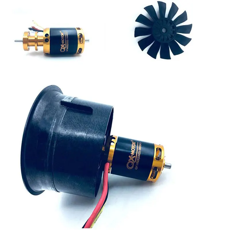 QX Motor new 64 мм EDF 12 лист набор QF2822 4300kv 3s обновление секции edf воздуховод|Детали и