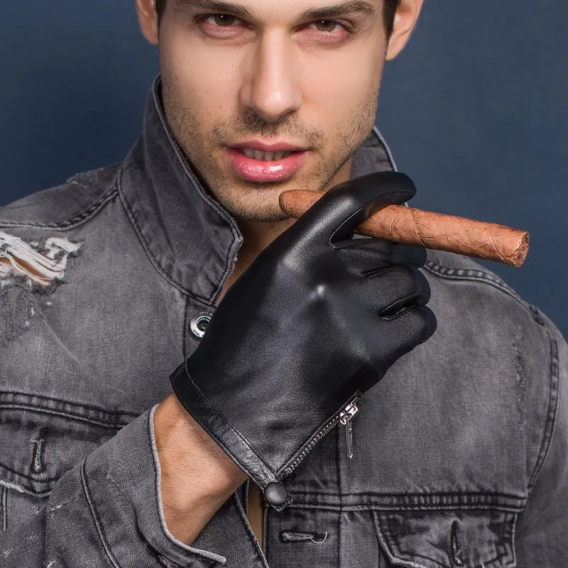 Smoking In Long Leather Gloves Smoking In Long Leather Gloves