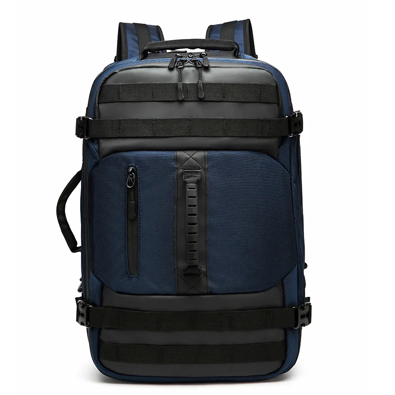 OZUKO Многофункциональный Рюкзак Мужские сумки на плечо большая сумка для путешествий водонепроницаемые сумки для ноутбука мужские mochila наружный задний пакет сумка - Цвет: blue