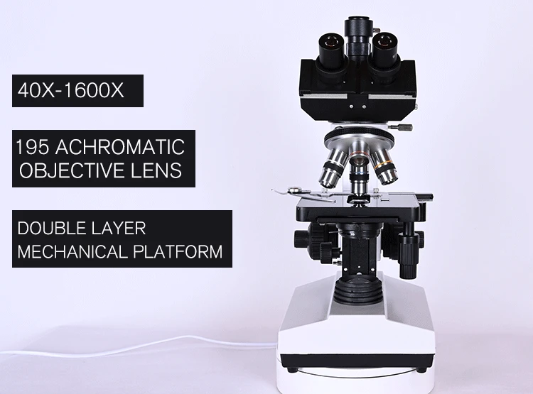 Профессиональные лабораторные биологической HD тринокулярный микроскоп с переменным фокусным расстоянием 1600X окуляр электронный цифровой 7-дюймовый ЖК-дисплей светодиодный светильник Телефон Стенд USB