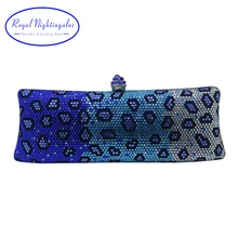 Роскошные Синие вечерние сумки и клатчи королевских Соловьев с кристаллами, стразы для женщин, вечерние, свадебные, выпускные платья