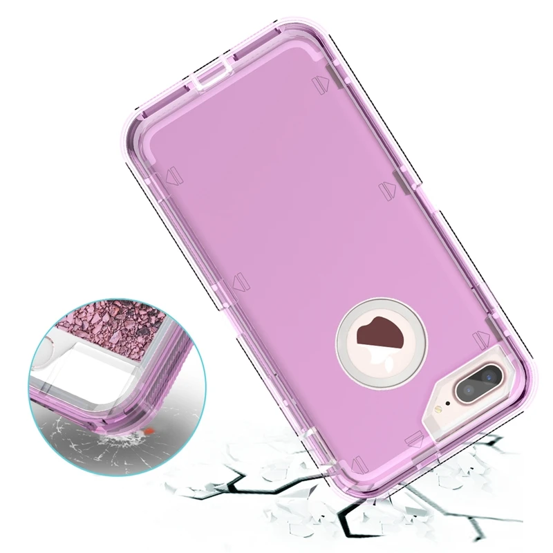 cute iphone 7 cases Armor Hard Case For iPhone 7 6 6s Plus X Xs Max 360 Case Clear PC Bumper Cute Bling Cases For iPhone XR 8 plus Silicone Cover iphone 8 plus leather case