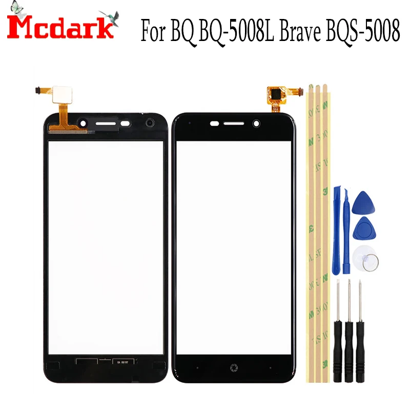 

For BQ BQ-5008L Brave BQ-5008 5.0inch Front Glass Touch screen For BQS-5008L BQS-5008 Touch Digitizer Panel Sensor with Tools