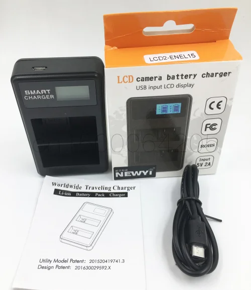 Зарядное устройство USB с ЖК-дисплеем для Nikon D850/D810/D800E/D800/D750/D610/D7200/D7100/D7000/V1 |