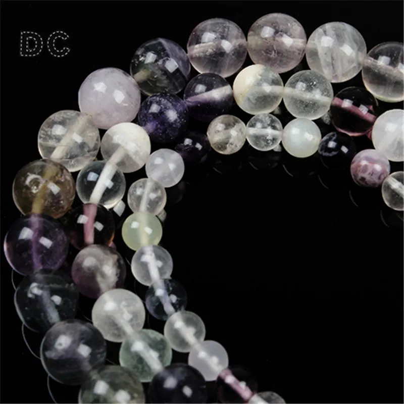 

DC 40cm/Strand 4/6/8/10mm Natural Loose Spacer Stone Beads Purple Crystal Quarz For DIY Necklace Bracelet Jewelry Making