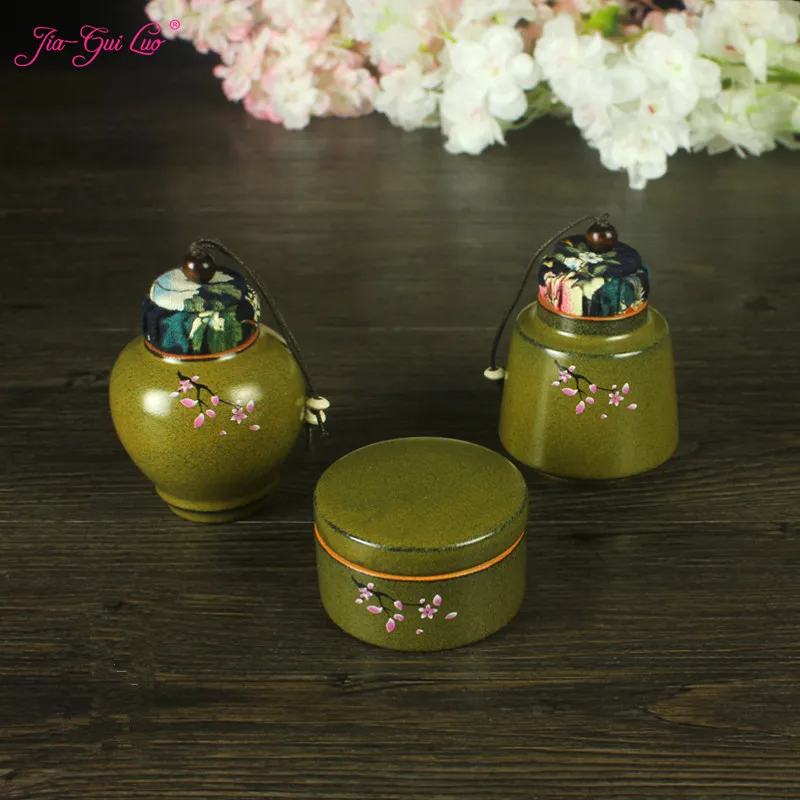 

JIA-GUI LUO Japanese-style Ceramic Tea Box Ceramic Jar Tea Storage Box Tea Container Kitchen Canisters Canister Set D124