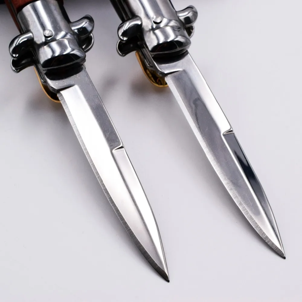 Итальянский Крестный отец Складной нож 440C лезвие деревянной ручкой карманные ножи кемпинг выживания тактический быстро открыть мульти EDC инструменты OEM