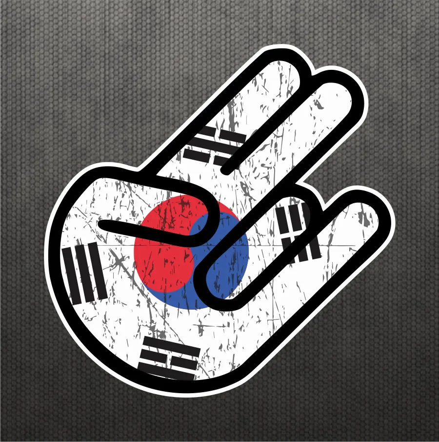 

Shocker Korean Flag Sticker Vinyl Decal Korea Dope For Auto Car/Bumper/Window Decal Sticker Decals DIY Decor CT2173