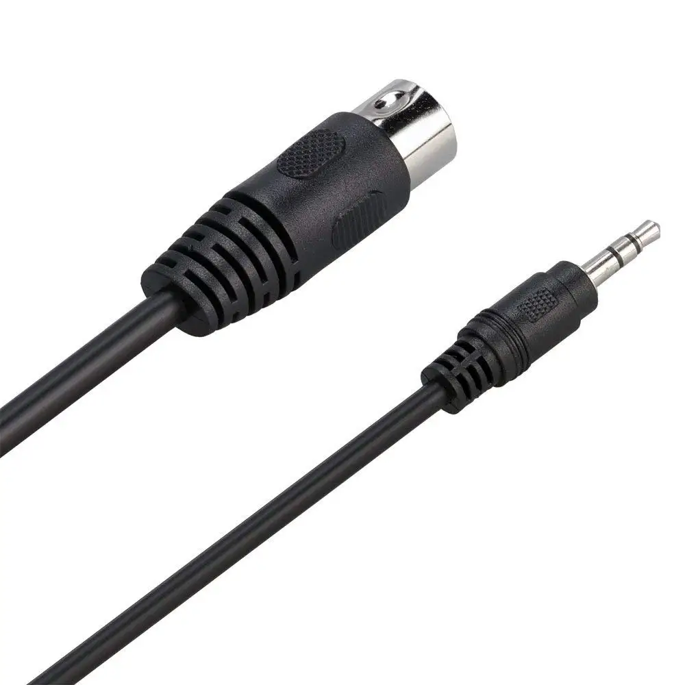 DIN 5-Pin Male to 3.5mm Male MIDI Cable 3.5mm Male to Male DIN Adapter Splitter Cable (1.5ft)