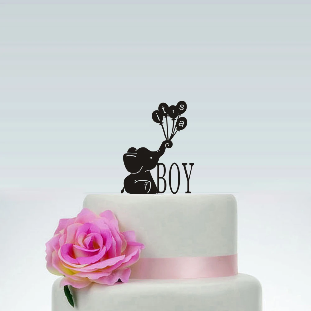 Cute Its A GirlBoy Cake Topper, Elephant Baby Shower, Elephant Cake Topper, It's a Boy cake topper , Baby Sprinkle Decor, Gender Reveal To3