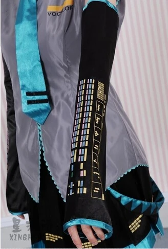 HEADPHONE Hot Sale!Vocaloid Hatsune Miku Cosplay Costume full SET WIG