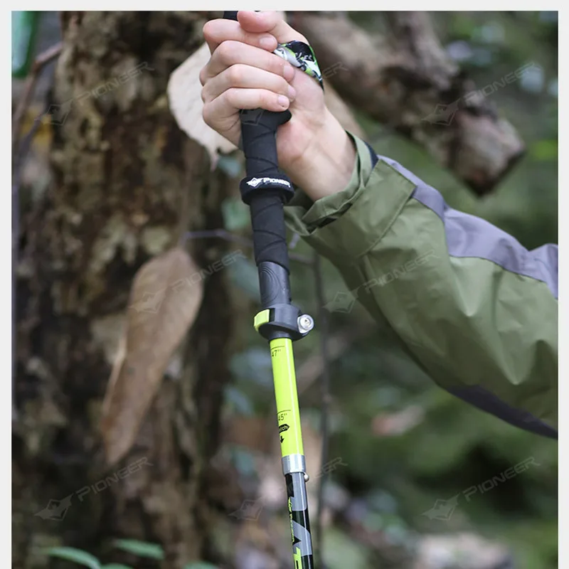2 Pack Pioneer Carbon Fiber Trekking Poles Ultralight Folding Collapsible Trail Running Hiking Walking Sticks Lightweight Canes 5