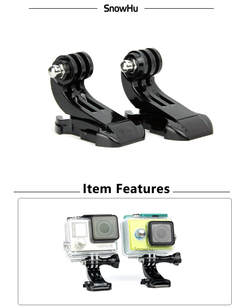 SnowHu для экшн-камеры «Три в одном» набор аксессуаров для крепления Штатив для GoPro Hero 8 7 6 5 для спортивной экшн-камеры Go pro комплект для xiaomi yi 4K Экшн-камера eken GS52