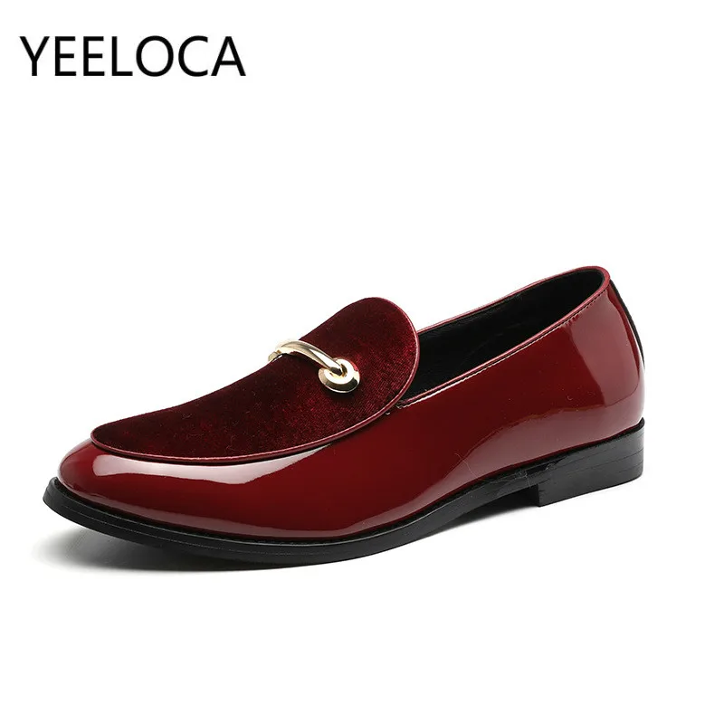 YEELOCA/Новые Мужские модельные туфли Роскошные модные свадебные туфли для жениха из лакированной кожи мужские туфли-оксфорды в роскошном стиле размеры 37-48