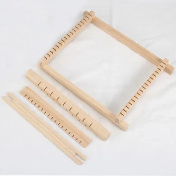 

Mini DIY Wooden Knitting Machine Weaving Tapestry Toy Loom Handmade Weaver