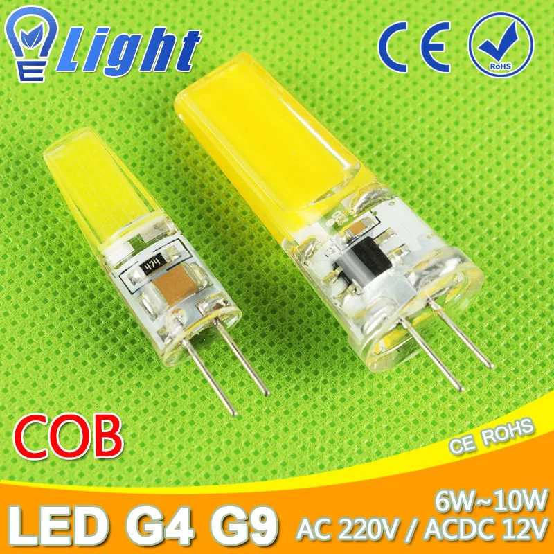 

[DS] G4 G9 LED Lamp 6W 10W DC 12V AC 220V Lampada G4 LED G9 Light Corn Bulb 360 Beam Crystal Chandelier Lamps Replace Halogen