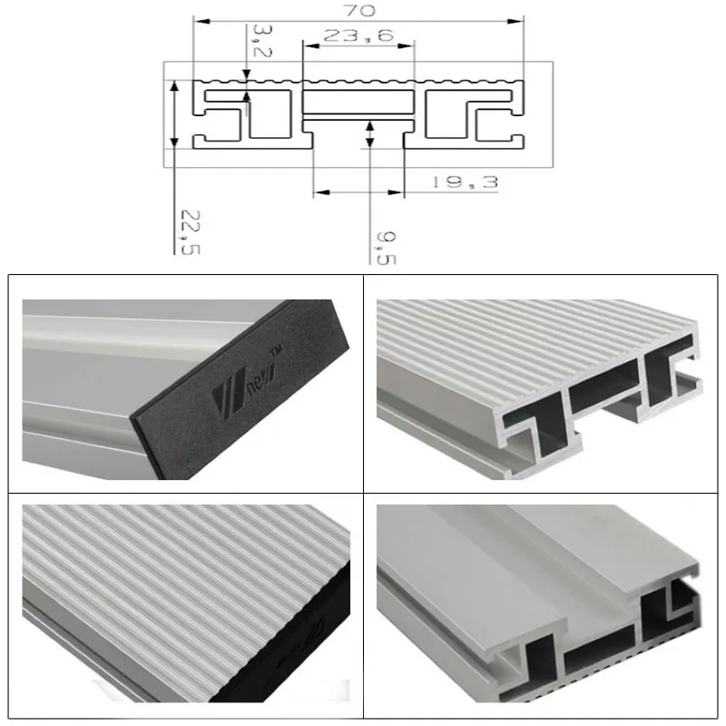 450/600/800 мм алюминиевый профиль 70 мм Высота t-треки для деревообработки верстак DIY модификации
