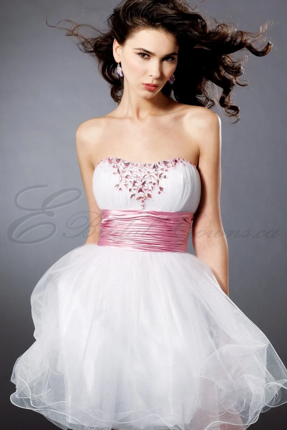 Tulle Delicately Pleated Softly Curved Neckline Short Prom Cheap Dress 3570-4410 | Свадьбы и торжества
