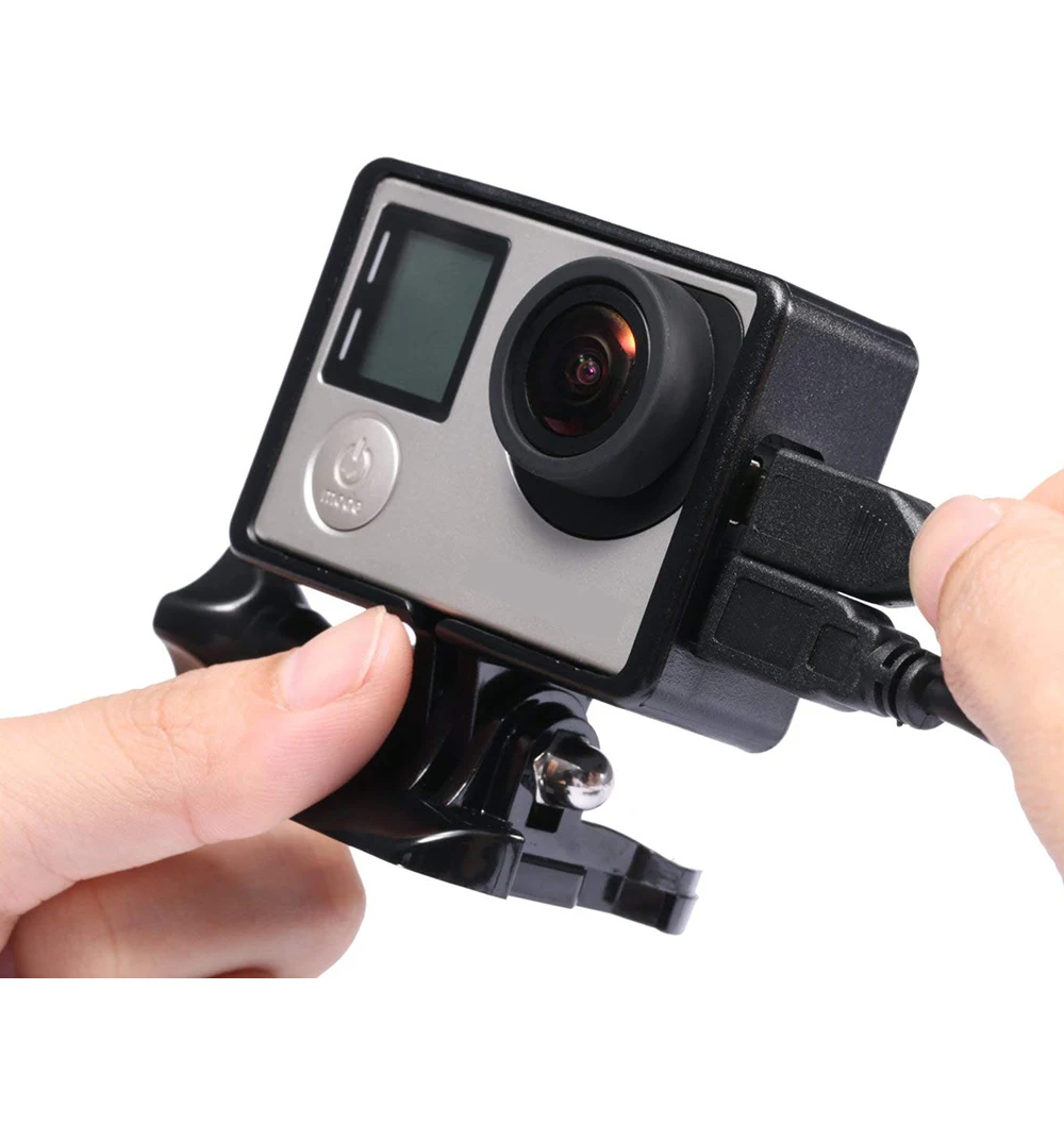 Black Camera Case Protective Frame for Gopro Hero 4 3+ Standard Protective Border Camera Accessories (3)