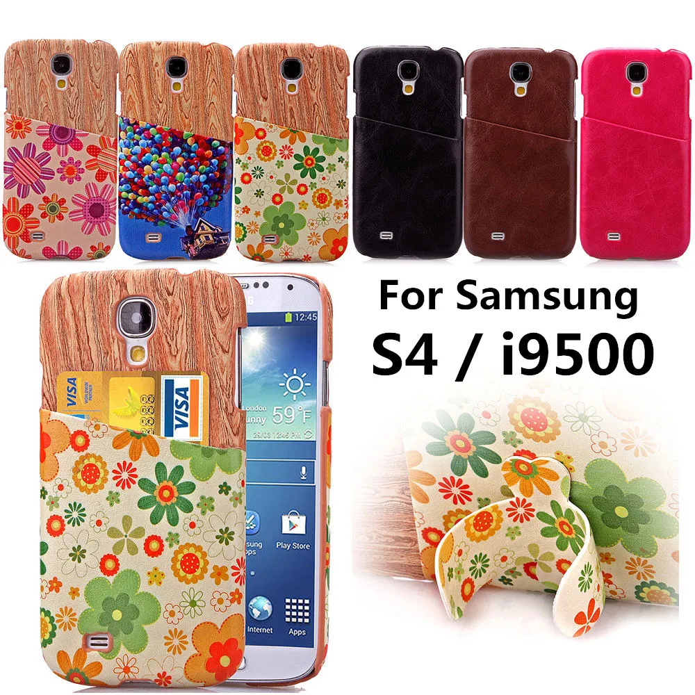 For Samsung Galaxy S4 i9500 Case Unique Stained wood grain Back Covers ...