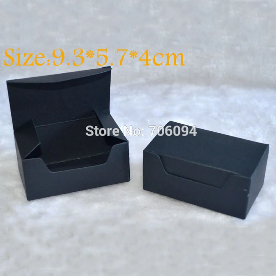

9.3*5.7*4CM,100pcs/lot, black handmade gift boxes,Essential oil box,Namecard box custom box logo
