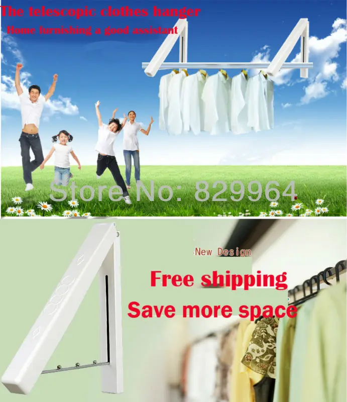 

Fashion wall hanger folding drying rack Living Room Coat Rack Hidden Multifunctional Clothes Hanger,simple wardrobe metal