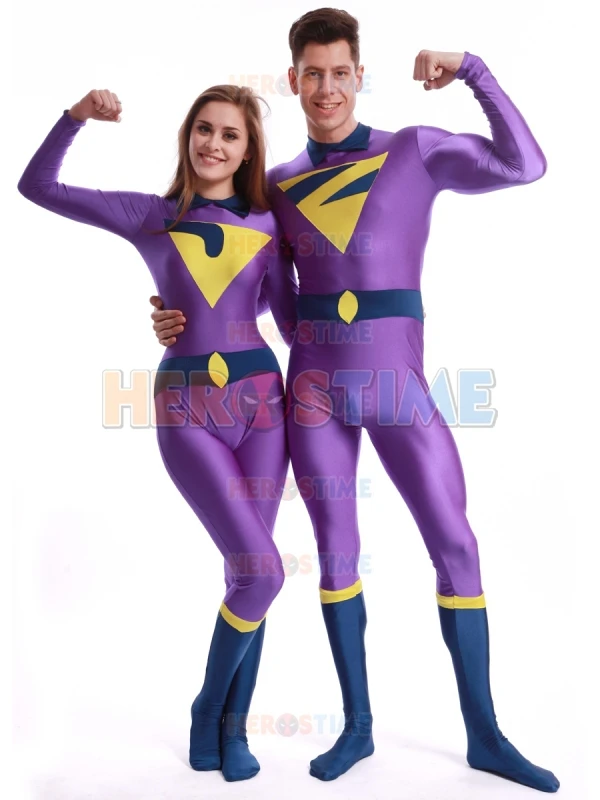 Wonder Twins Zan костюм Взрослый спандекс Хеллоуин костюм супергерой костюм...